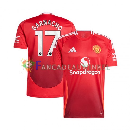 Manchester United Wedstrijdshirt met Korting Alejandro Garnacho 17 Thuis Rood Heren 2024-25 Korte Mouw