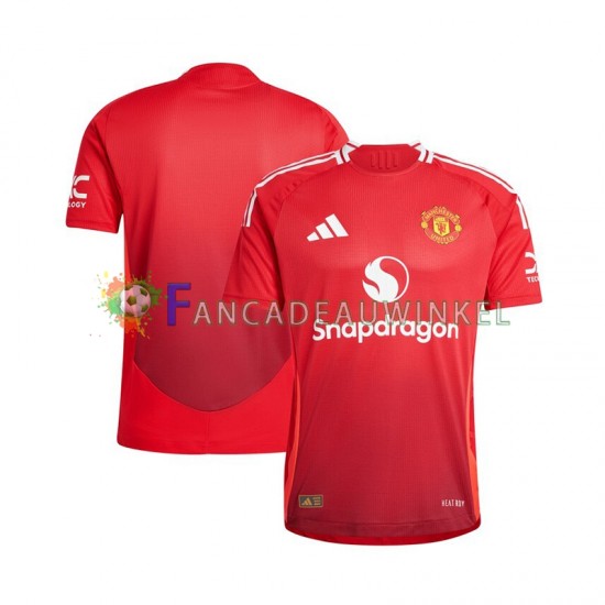 Manchester United Wedstrijdshirt met Korting Thuis Rood Heren 2024-25 Korte Mouw