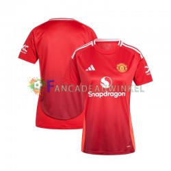 Manchester United Wedstrijdshirt met Korting Thuis Rood Dames 2024-25 Korte Mouw