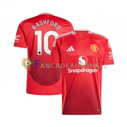 Manchester United Wedstrijdshirt met Korting Marcus Rashford 10 Thuis Rood Heren 2024-25 Korte Mouw