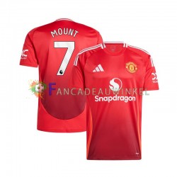 Manchester United Wedstrijdshirt met Korting Mason Mount 7 Thuis Rood Heren 2024-25 Korte Mouw