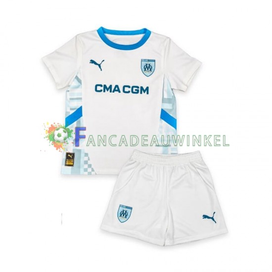 Olympique Marseille Wedstrijdshirt met Korting Thuis Kind 2024-25 Korte Mouw