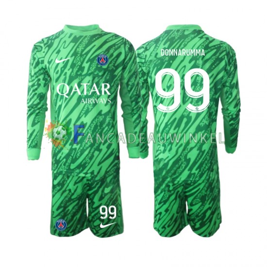 Paris Saint-Germain Wedstrijdshirt met Korting Gianluigi Donnarumma 99 Keepersshirt Uit Kind 2024-25 Lange Mouw