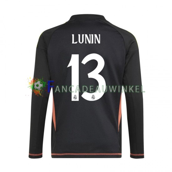 Real Madrid Wedstrijdshirt met Korting Andriy Lunin 13 Keepersshirt Uit Blauw Heren 2024-25 Lange Mouw