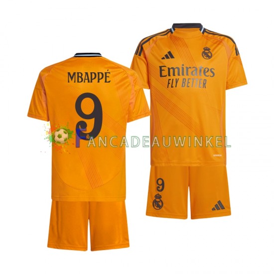 Real Madrid Wedstrijdshirt met Korting Mbappé 9 Uit Kind 2024-25 Korte Mouw