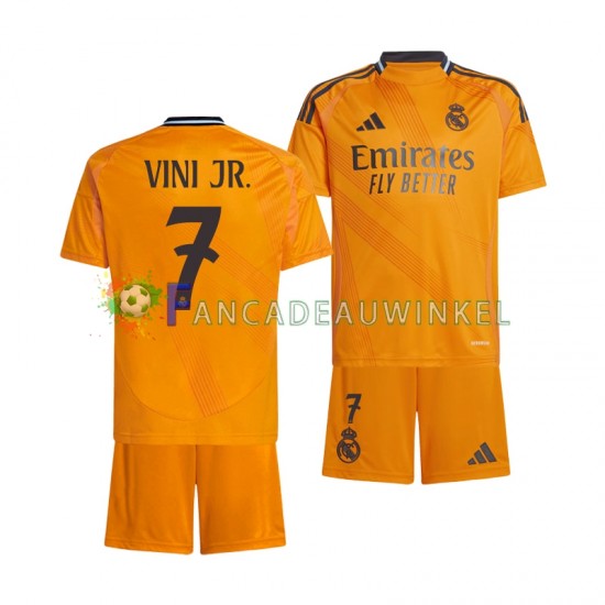 Real Madrid Wedstrijdshirt met Korting VINI JR 7 Uit Kind 2024-25 Korte Mouw