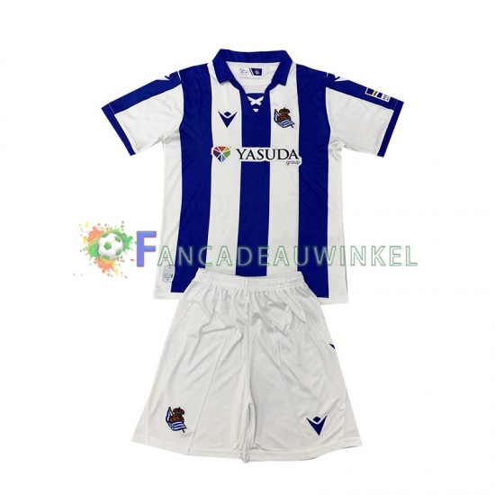 Real Sociedad Wedstrijdshirt met Korting Thuis Kind 2024-25 Korte Mouw