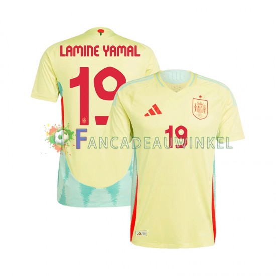 Spanje Wedstrijdshirt met Korting LAMINE YAMAL 19 Uit Heren EK 2024 Korte Mouw