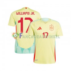 Spanje Wedstrijdshirt met Korting WILLIAMS JR 17 Uit Heren EK 2024 Korte Mouw
