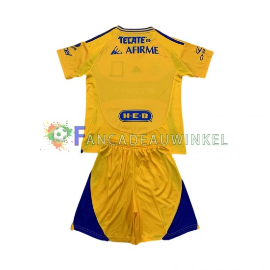 Tigres UANL Wedstrijdshirt met Korting Thuis Kind 2024-25 Korte Mouw