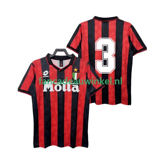 AC Milan Wedstrijdshirt met Korting 3 1993 Retro Thuis Heren 1994 Korte Mouw