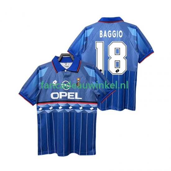 AC Milan Wedstrijdshirt met Korting BAGGIO 18 1995 1996 Retro Uit Heren Korte Mouw
