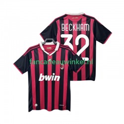 AC Milan Wedstrijdshirt met Korting BECKHAM 32 2009 Retro Thuis Heren 2010 Korte Mouw