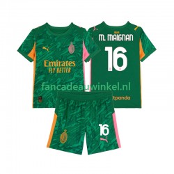 AC Milan Wedstrijdshirt met Korting Mike Maignan 16 Keepersshirt Uit Kind 2025-26 Korte Mouw