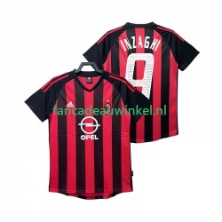 AC Milan Wedstrijdshirt met Korting INZAGHI 9 2003 Retro Thuis Heren 2002 Korte Mouw