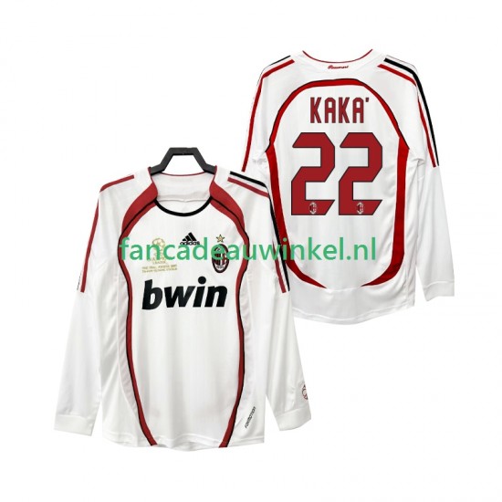 AC Milan Wedstrijdshirt met Korting KAKA 22 2007 Retro Uit Heren 2006 Lange Mouw