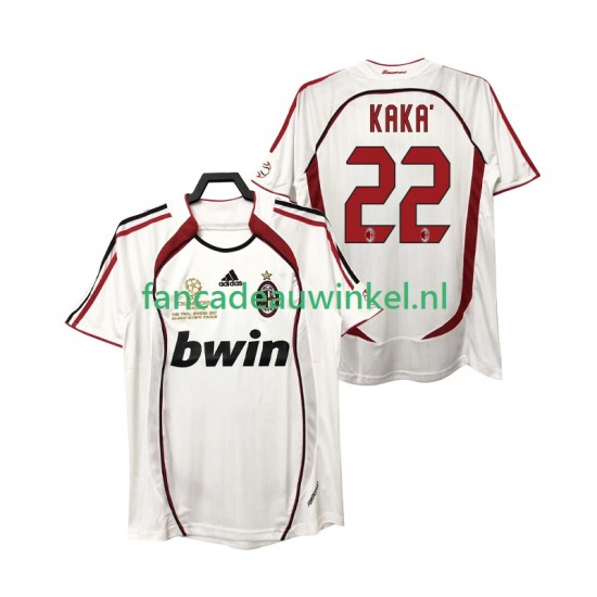 AC Milan Wedstrijdshirt met Korting KAKA 22 2007 Retro Uit Heren 2006 Korte Mouw