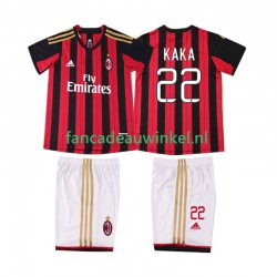 AC Milan Wedstrijdshirt met Korting KAKA 22 2013 2014 Retro Thuis Kind Korte Mouw