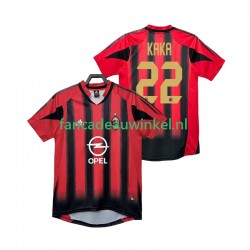AC Milan Wedstrijdshirt met Korting KAKA 22 2005 Retro Thuis Heren 2004 Korte Mouw