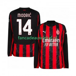 AC Milan Wedstrijdshirt met Korting Modrić Luca 14 Thuis Heren 2025-26 Lange Mouw