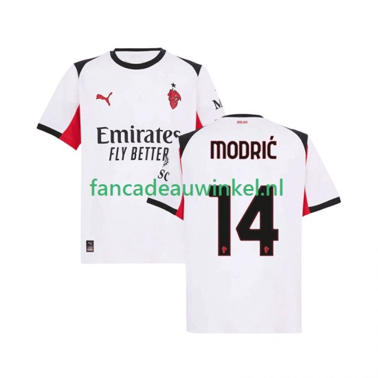 AC Milan Wedstrijdshirt met Korting Modrić Luka 14 Uit Heren 2025-26 Korte Mouw
