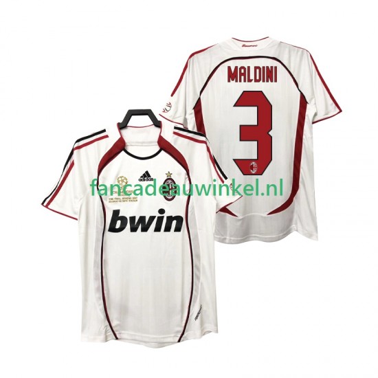 AC Milan Wedstrijdshirt met Korting MALDINI 3 2007 Retro Uit Heren 2006 Korte Mouw
