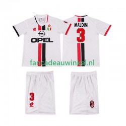 AC Milan Wedstrijdshirt met Korting MALDINI 3 1996 1997 Retro Uit Kind Korte Mouw