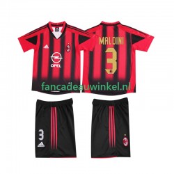 AC Milan Wedstrijdshirt met Korting MALDINI 3 2005 Retro Thuis Kind 2004 Korte Mouw