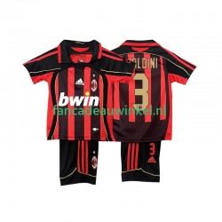 AC Milan Wedstrijdshirt met Korting MALDINI 3 2007 Retro Thuis Kind 2006 Korte Mouw