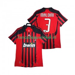 AC Milan Wedstrijdshirt met Korting MALDINI 3 2007 Retro Thuis Heren 2008 Korte Mouw