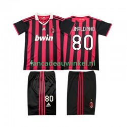 AC Milan Wedstrijdshirt met Korting RONALDINHO 80 2009 Retro Thuis Kind 2010 Korte Mouw