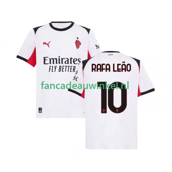 AC Milan Wedstrijdshirt met Korting Rafael Leao 10 Uit Heren 2025-26 Korte Mouw