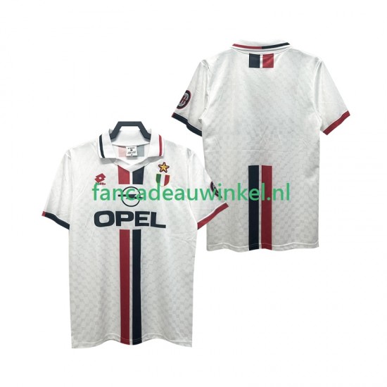 AC Milan Wedstrijdshirt met Korting 1996 1997 Retro Uit Heren Korte Mouw