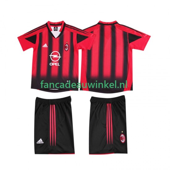 AC Milan Wedstrijdshirt met Korting 2005 Retro Thuis Kind 2004 Korte Mouw