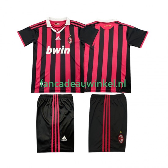 AC Milan Wedstrijdshirt met Korting 2009 Retro Thuis Kind 2010 Korte Mouw
