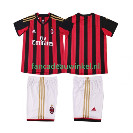 AC Milan Wedstrijdshirt met Korting 2013 2014 Retro Thuis Kind Korte Mouw