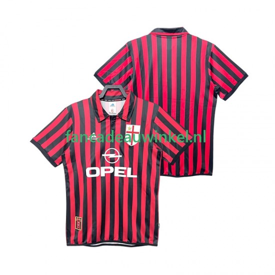 AC Milan Wedstrijdshirt met Korting 2000 Retro Thuis Heren 1999 Korte Mouw