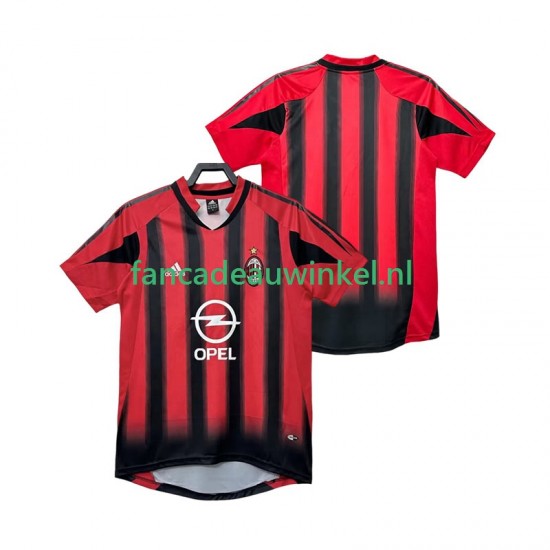 AC Milan Wedstrijdshirt met Korting 2005 Retro Thuis Heren 2004 Korte Mouw