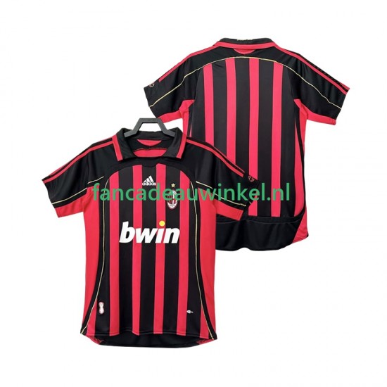 AC Milan Wedstrijdshirt met Korting 2007 Retro Thuis Heren 2006 Korte Mouw