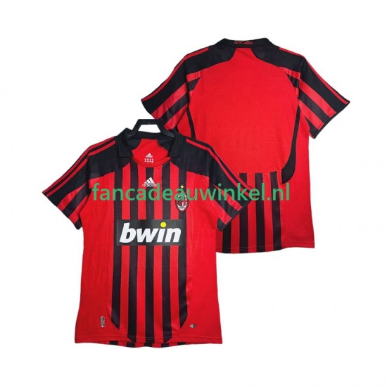 AC Milan Wedstrijdshirt met Korting 2007 Retro Thuis Heren 2008 Korte Mouw