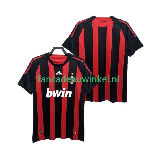 AC Milan Wedstrijdshirt met Korting 2009 Retro Thuis Heren 2008 Korte Mouw