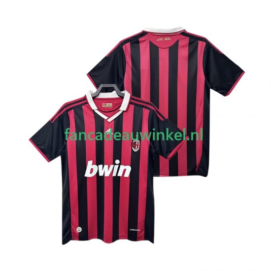AC Milan Wedstrijdshirt met Korting 2009 Retro Thuis Heren 2010 Korte Mouw