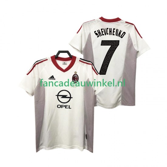 AC Milan Wedstrijdshirt met Korting SHEVCHENKO 7 2005 Retro Uit Heren 2004 Korte Mouw