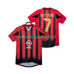 AC Milan Wedstrijdshirt met Korting SHEVCHENKO 7 2005 Retro Thuis Heren 2004 Korte Mouw