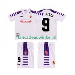 Fiorentina Wedstrijdshirt met Korting BASTUTA 9 Retro Uit Kind 1998 1999 Korte Mouw