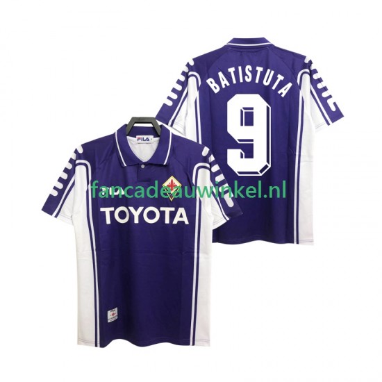 Fiorentina Wedstrijdshirt met Korting BASTUTA 9 2000 Retro Thuis Heren 1999 Korte Mouw