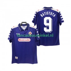 Fiorentina Wedstrijdshirt met Korting BASTUTA 9 Retro Thuis Heren 1998 1999 Korte Mouw