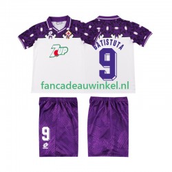 Fiorentina Wedstrijdshirt met Korting BATISTUTA 9 1992 1993 Retro Uit Kind Korte Mouw