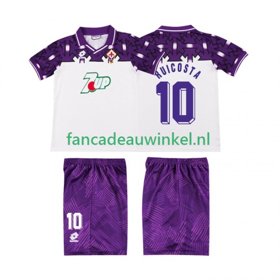 Fiorentina Wedstrijdshirt met Korting RUI COSTA 10 1992 1993 Retro Uit Kind Korte Mouw