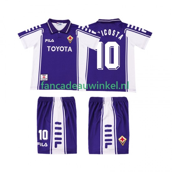 Fiorentina Wedstrijdshirt met Korting RUI COSTA 10 2000 Retro Thuis Kind 1999 Korte Mouw